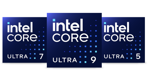 Intel Core Ultra processor family badge connected asset